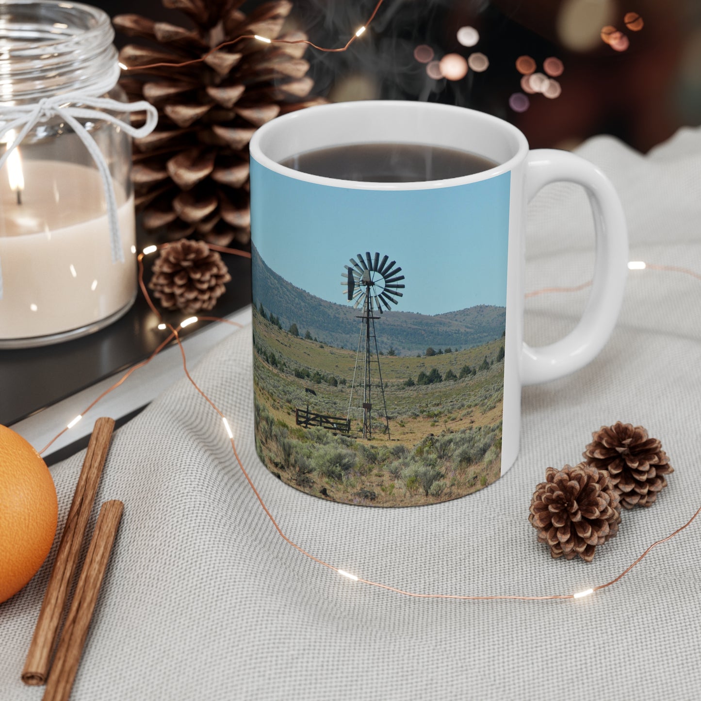 High Desert Windmill Ceramic Mug 11oz