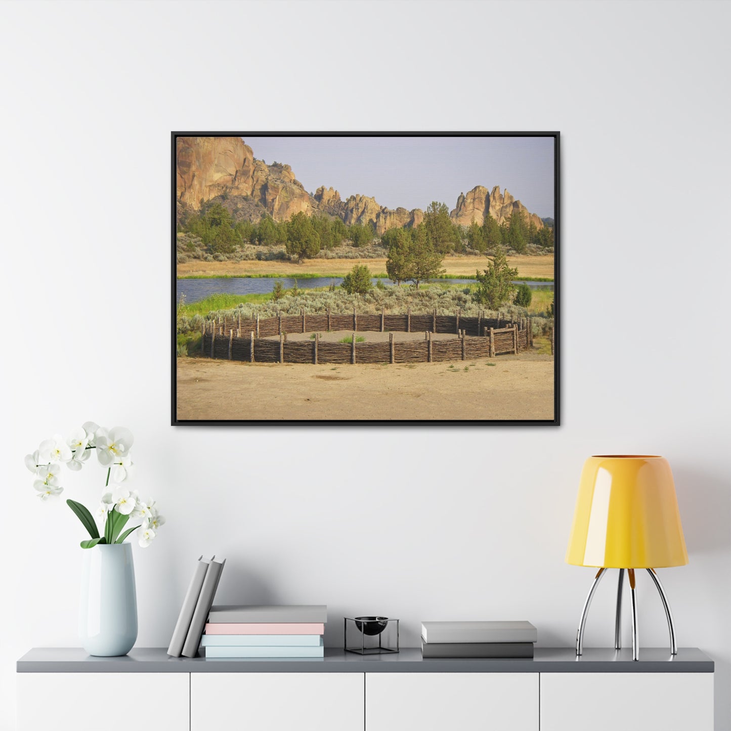 Scenic Round Pen Gallery Canvas Wraps Framed