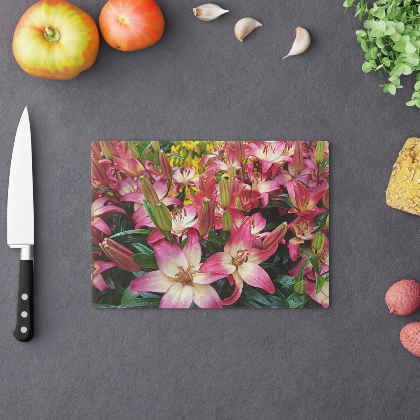 Lovely Lilies Cutting Board Dishwasher Safe