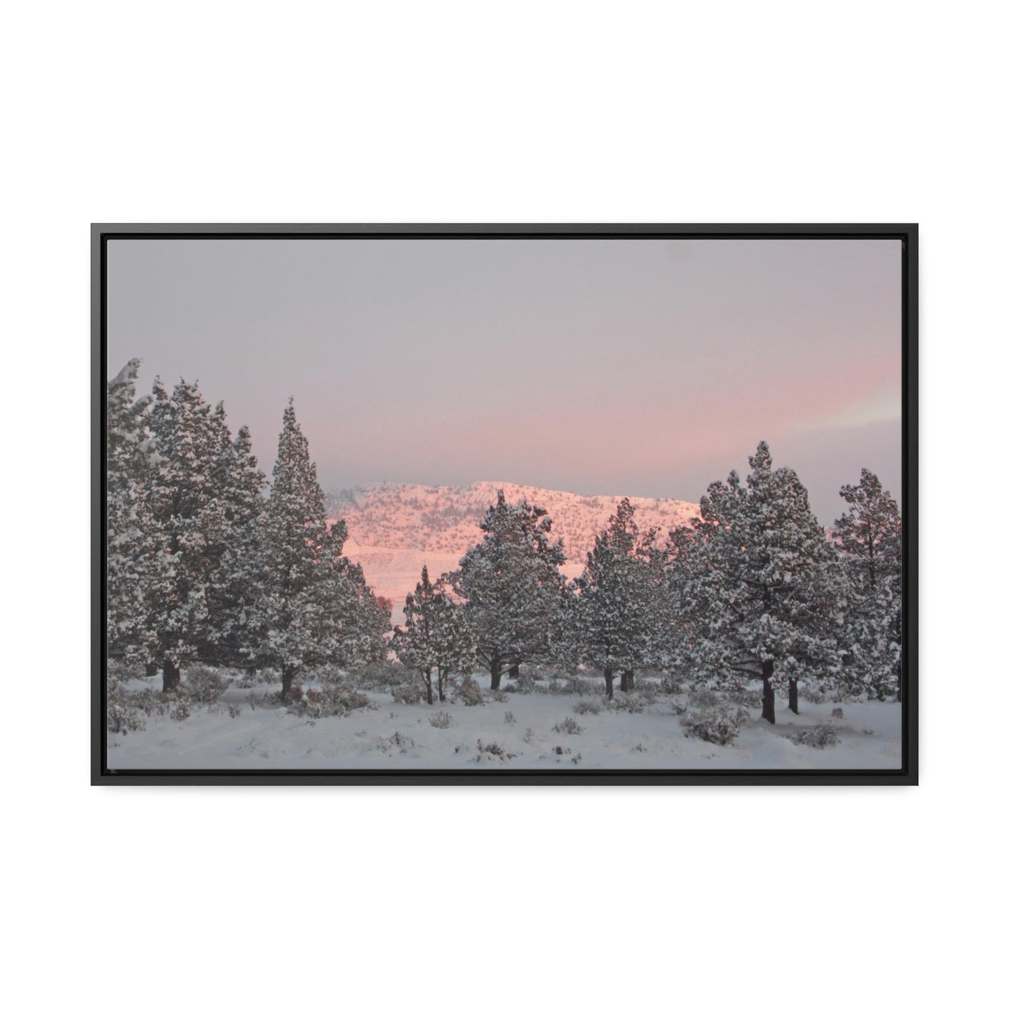 Winter Sunset Gallery Canvas Wraps Framed