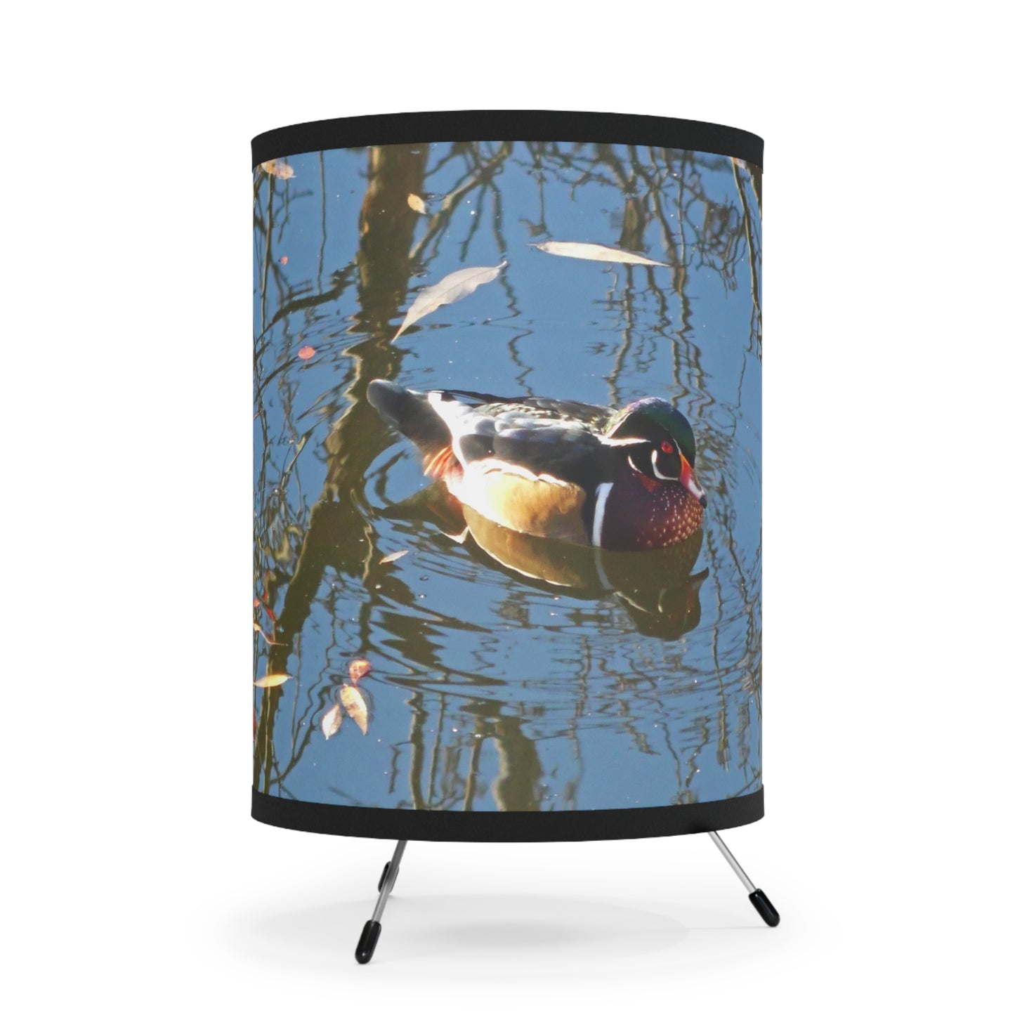 Reflections Wood Duck Tripod Lamp