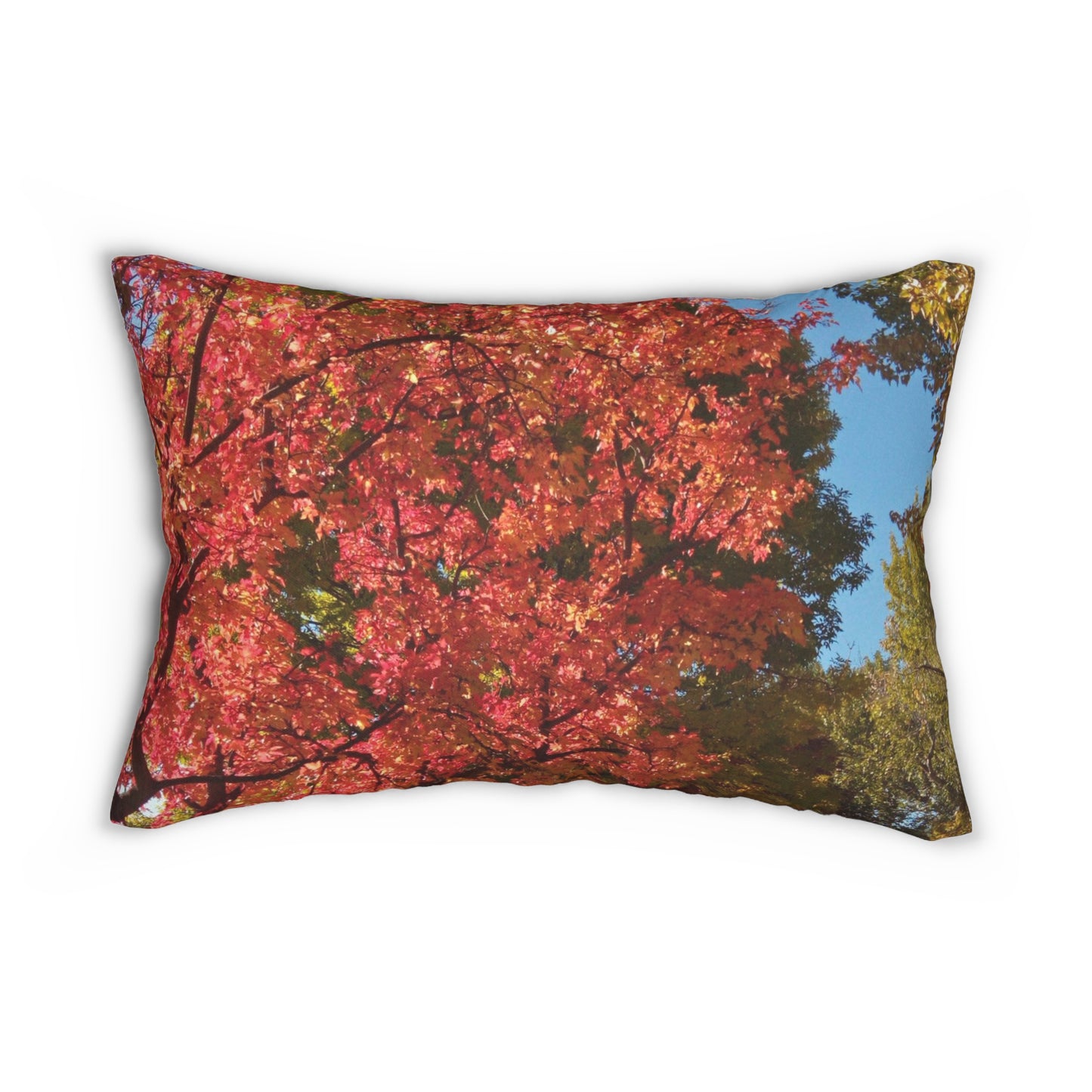 Autumn Glow Spun Polyester Lumbar Pillow