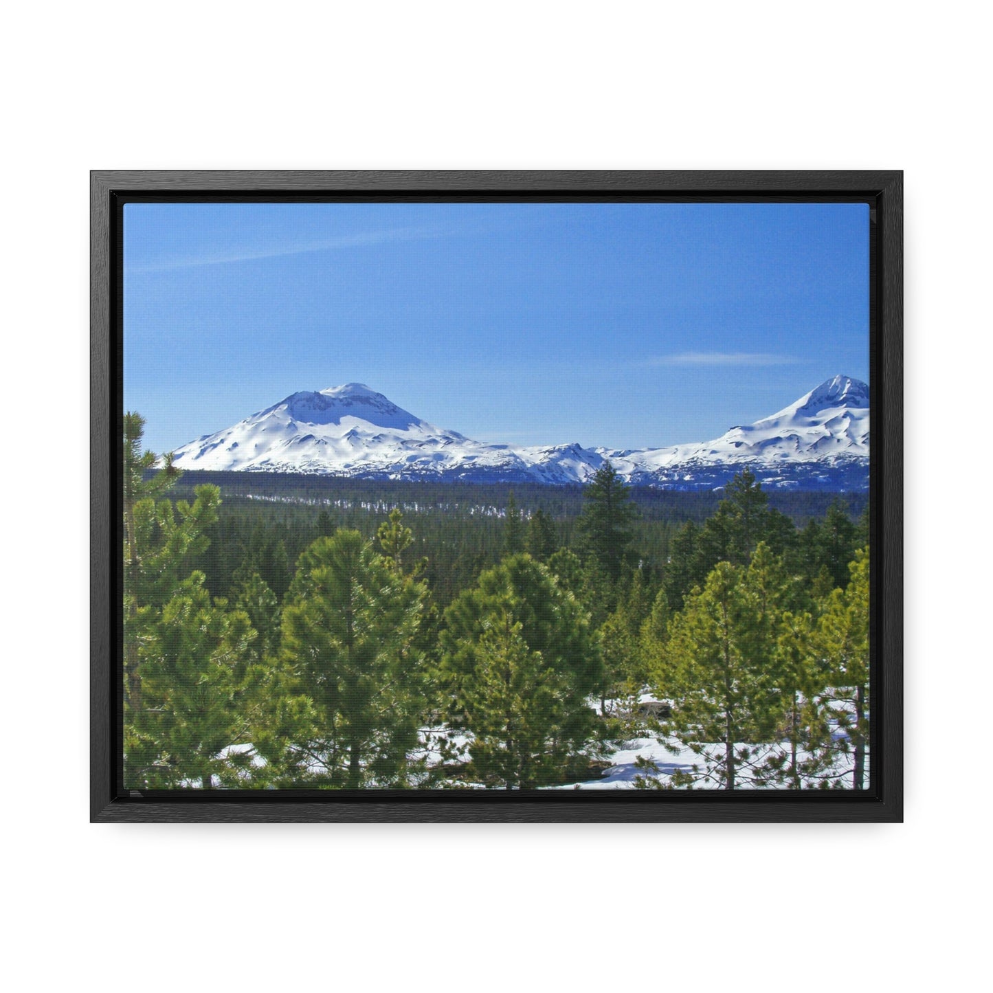 Winter South Sister Gallery Canvas Wraps Framed