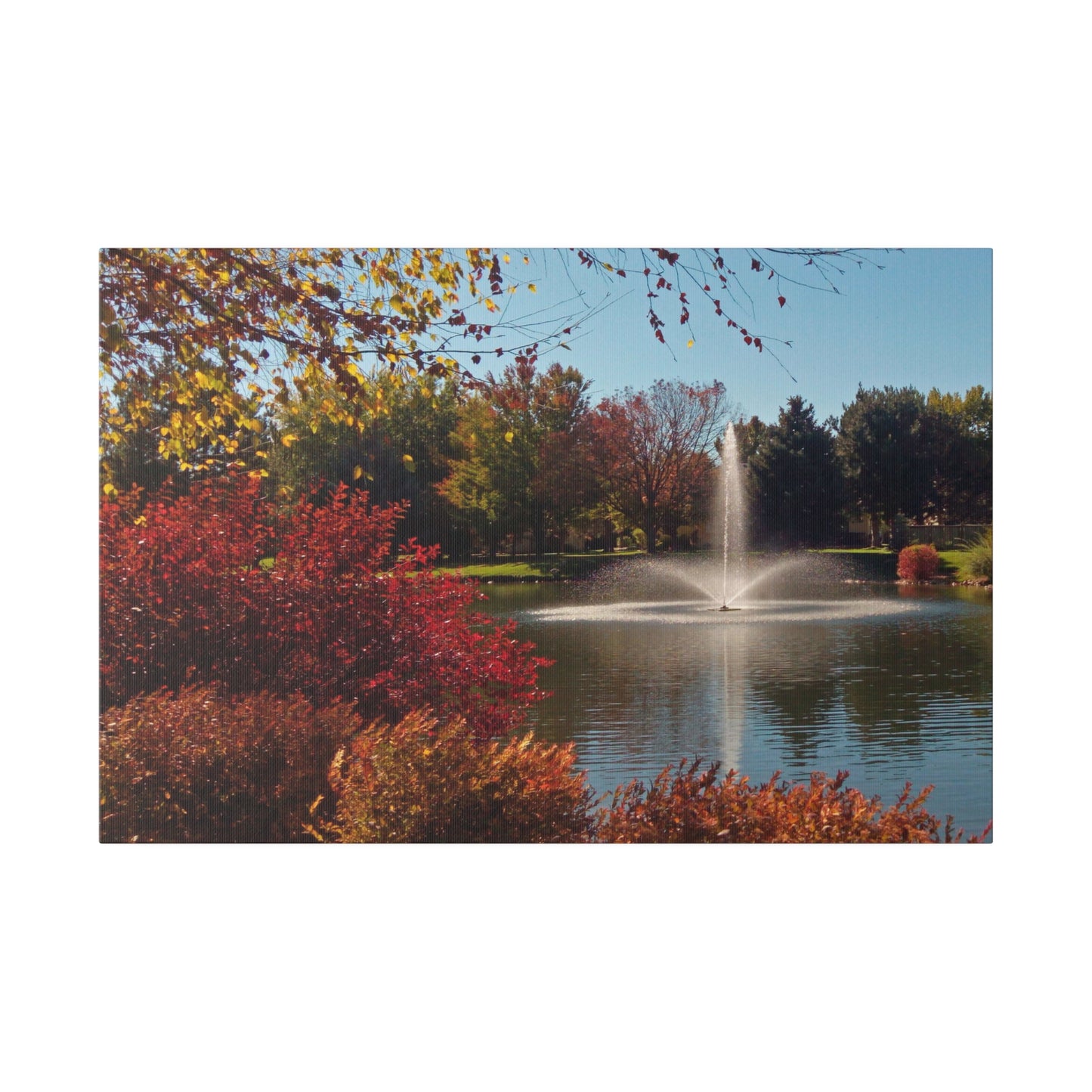 Autumn Fountain Matte Canvas