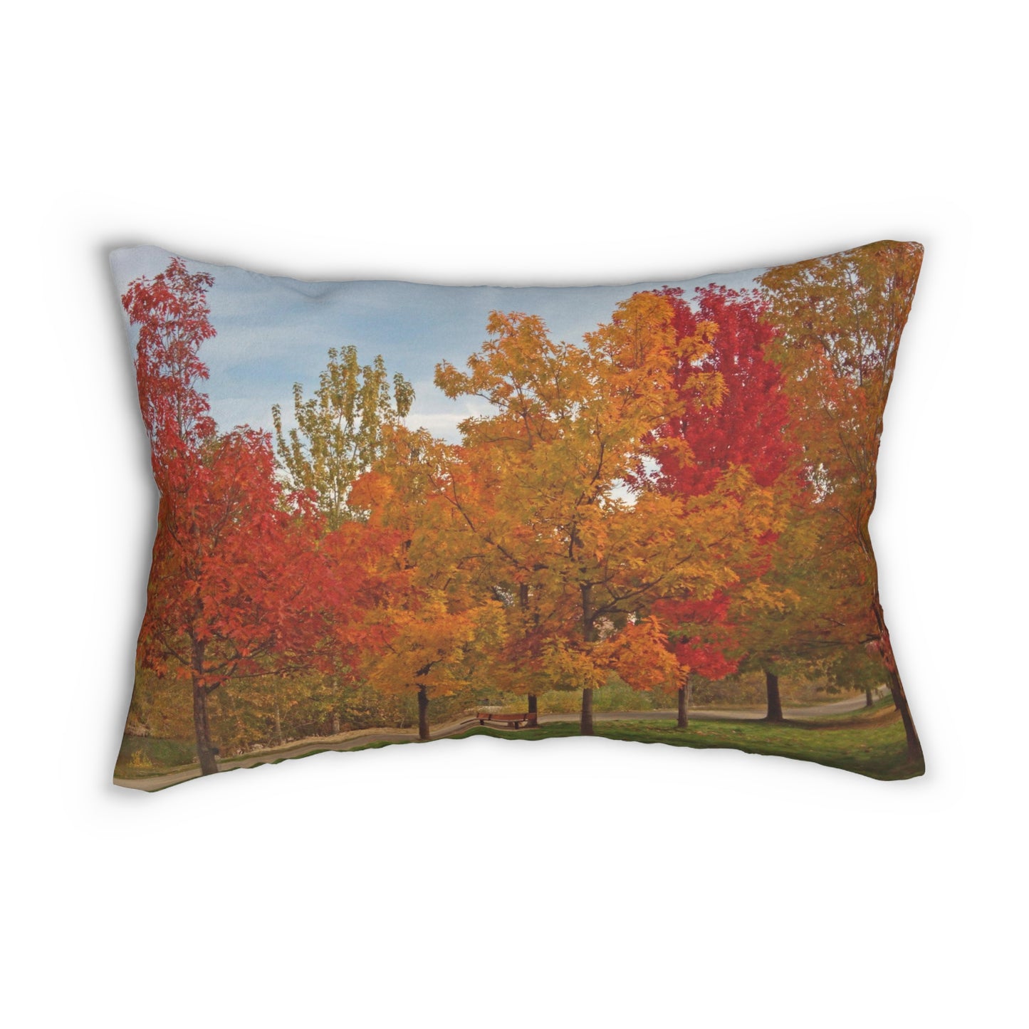Autumn Serenity Spun Polyester Lumbar Pillow