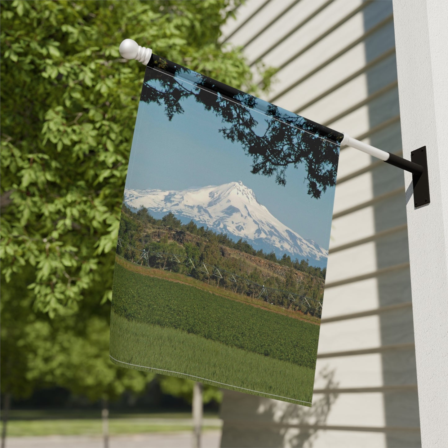Juniper Framed Mountain Garden & House Banner
