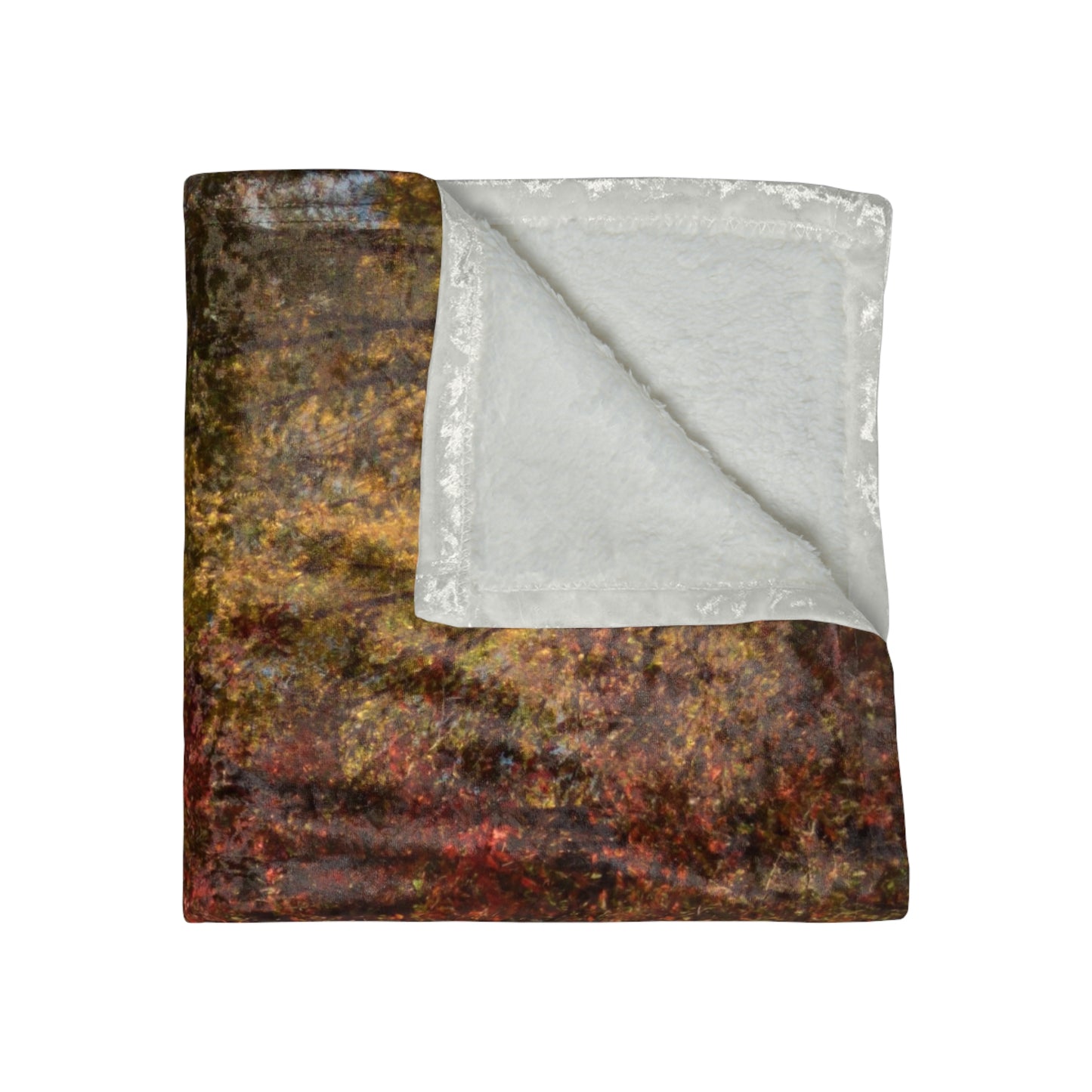 Autumn Sky Shiny Crushed Velvet Blanket