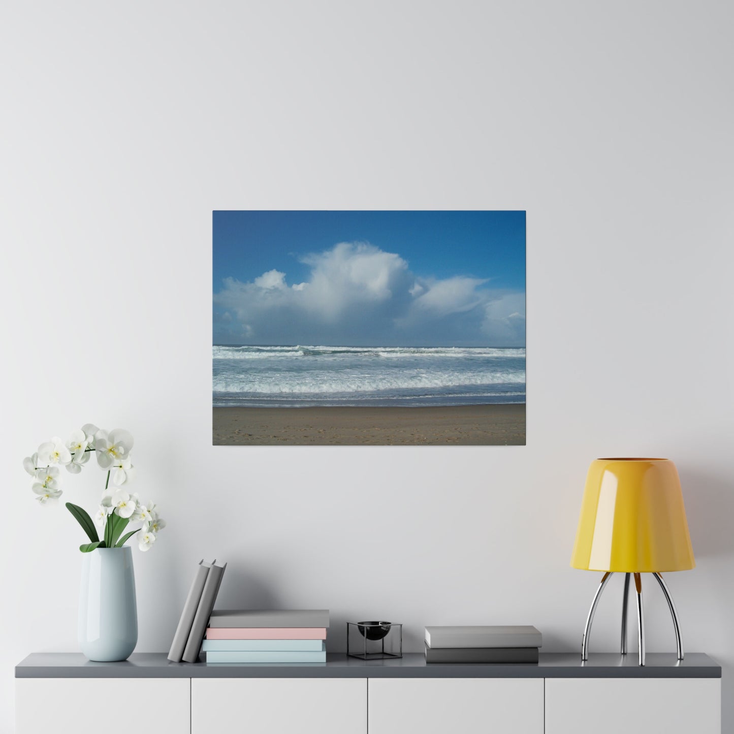 Blue Sky Beach Matte Canvas