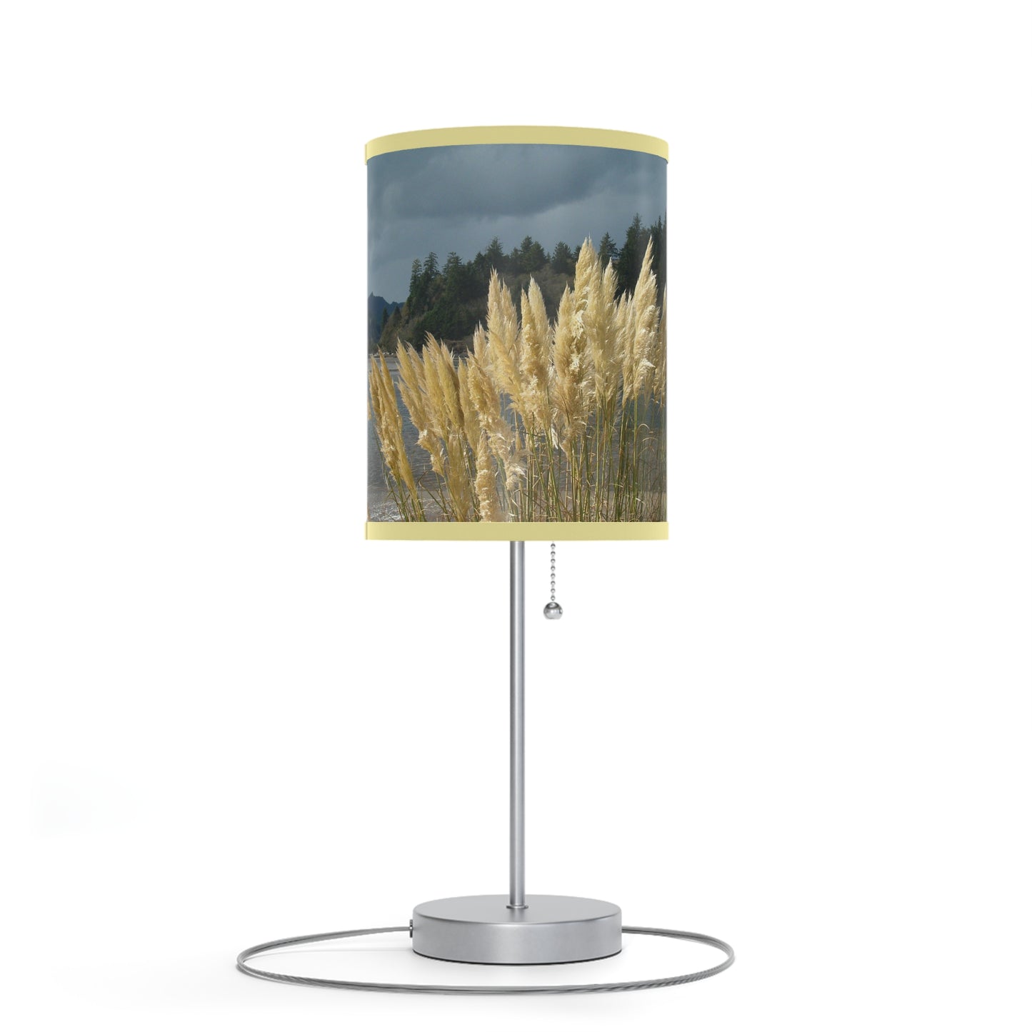 Golden Coastal Pampas Lamp on a Stand