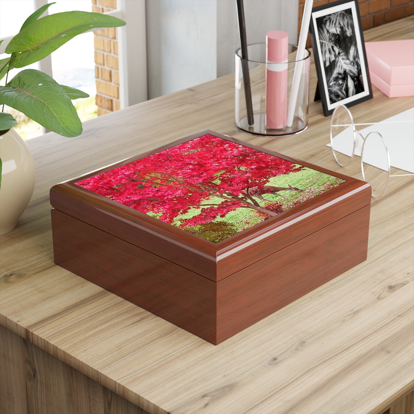 Autumn Deer Jewelry Box ~ 7.24"