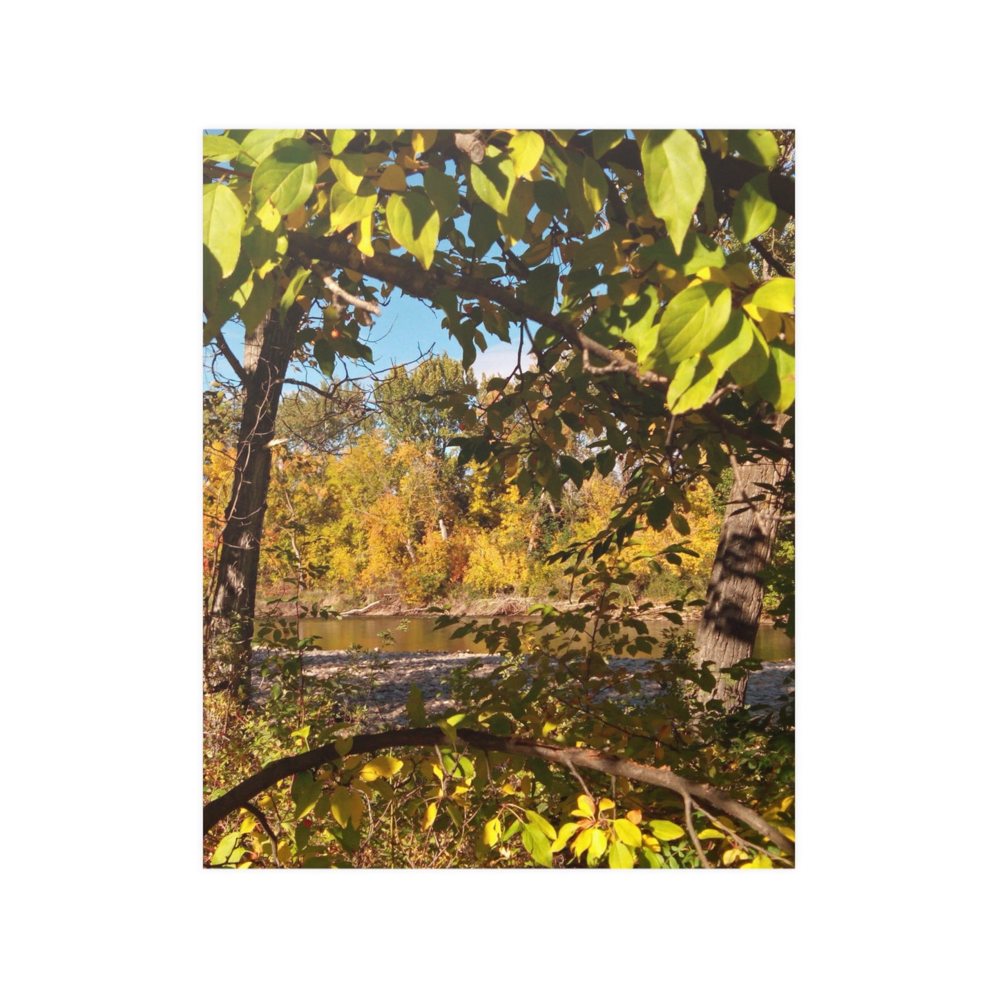 Autumn Window Satin Posters