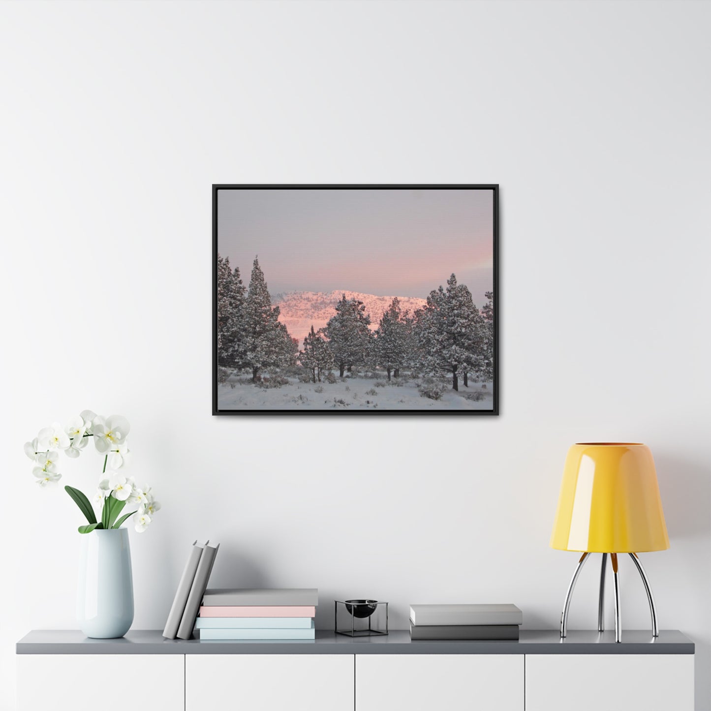 Winter Sunset Gallery Canvas Wraps Framed