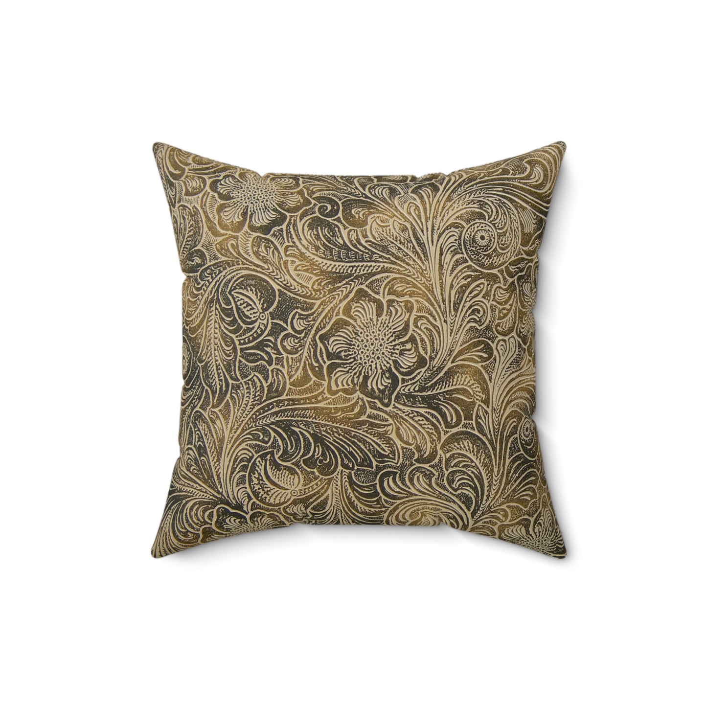 Scenic Round Pen Faux Suede Square Pillow