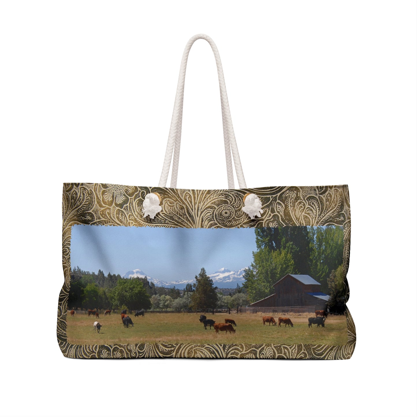 Picturesque Cattle Weekender Bag