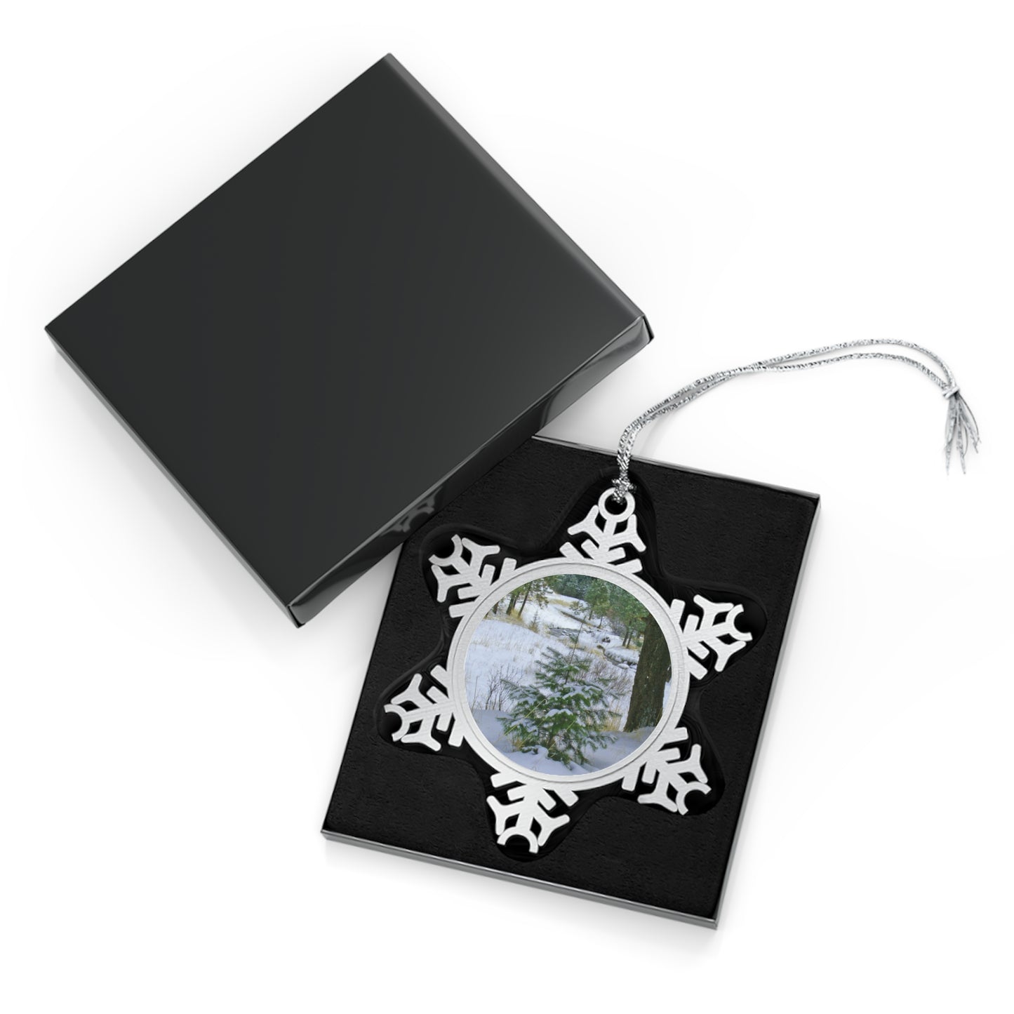 Christmas Tree Creek Pewter Snowflake Ornament