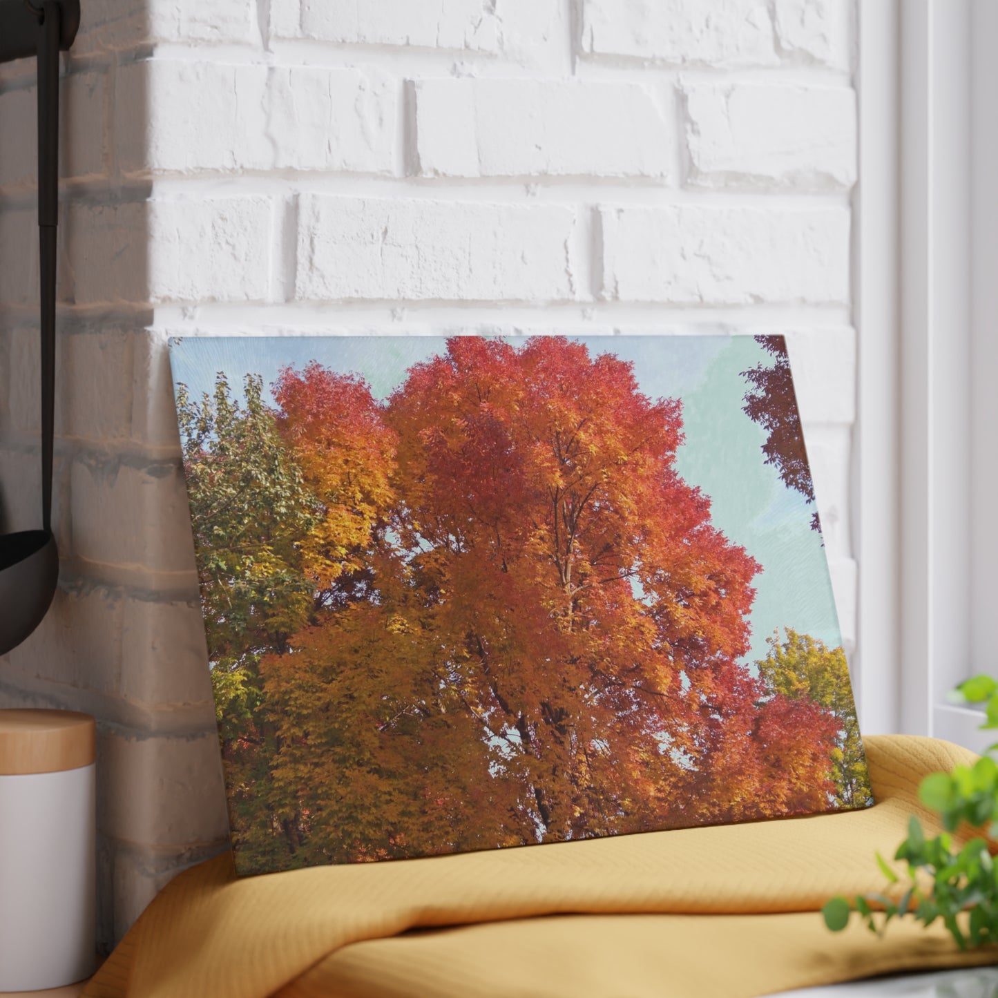 Autumn Radiance Glass Cutting Board Hand Wash