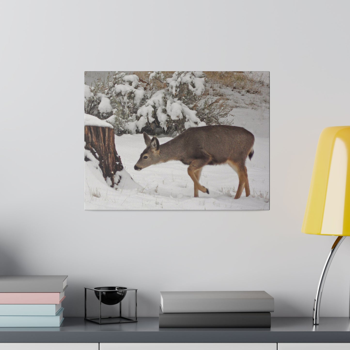 Winter Deer Matte Canvas