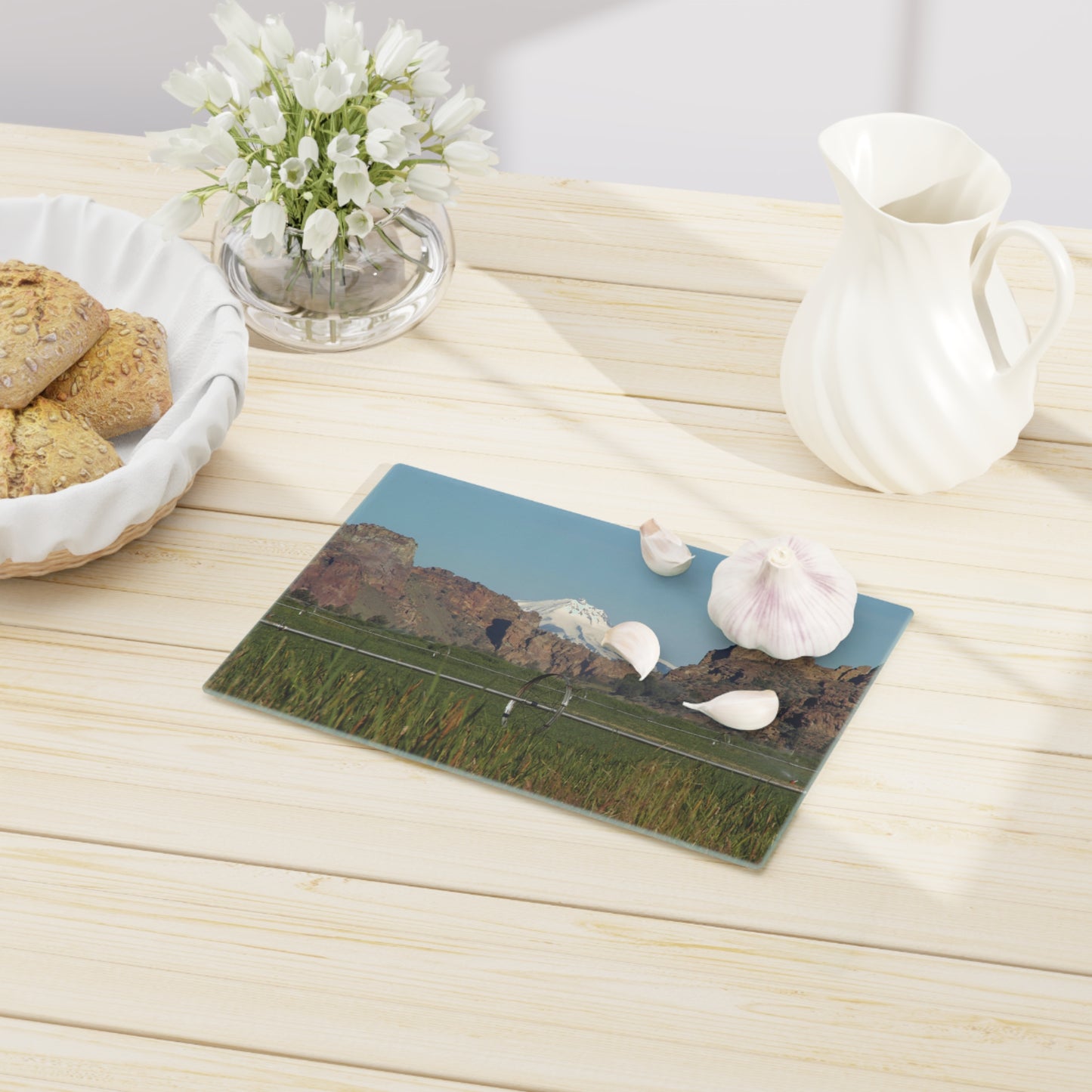 Mountain & Rocky Cliffs Cutting Board Dishwasher Safe