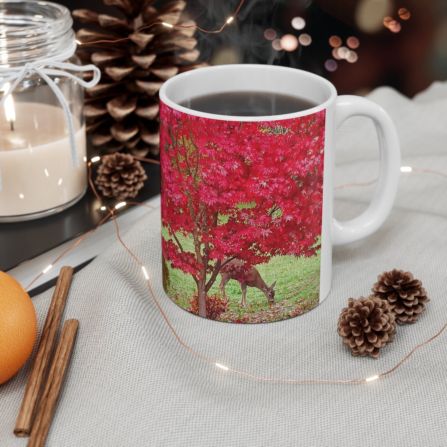 Autumn Deer Ceramic Mug 11oz