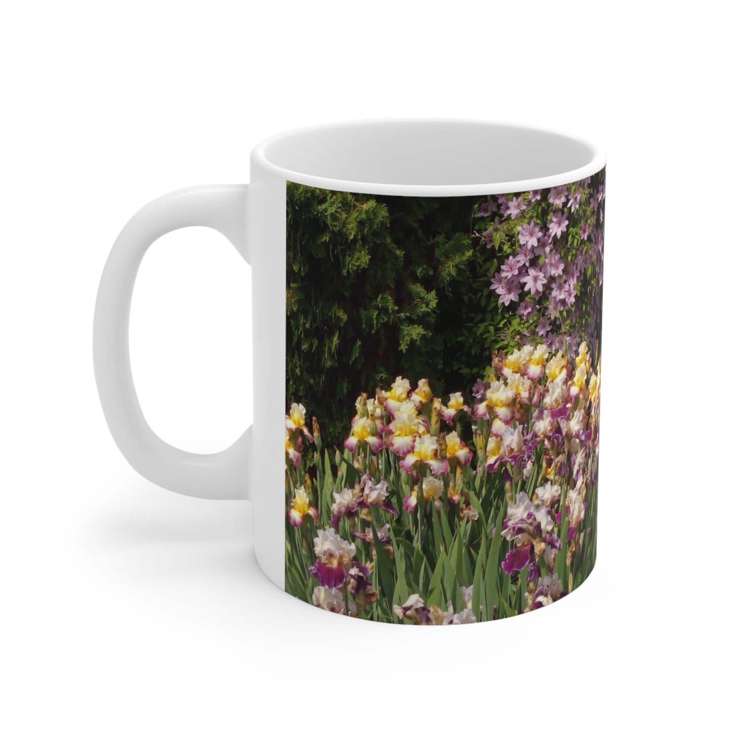 Sunny Iris Garden Ceramic Mug 11oz