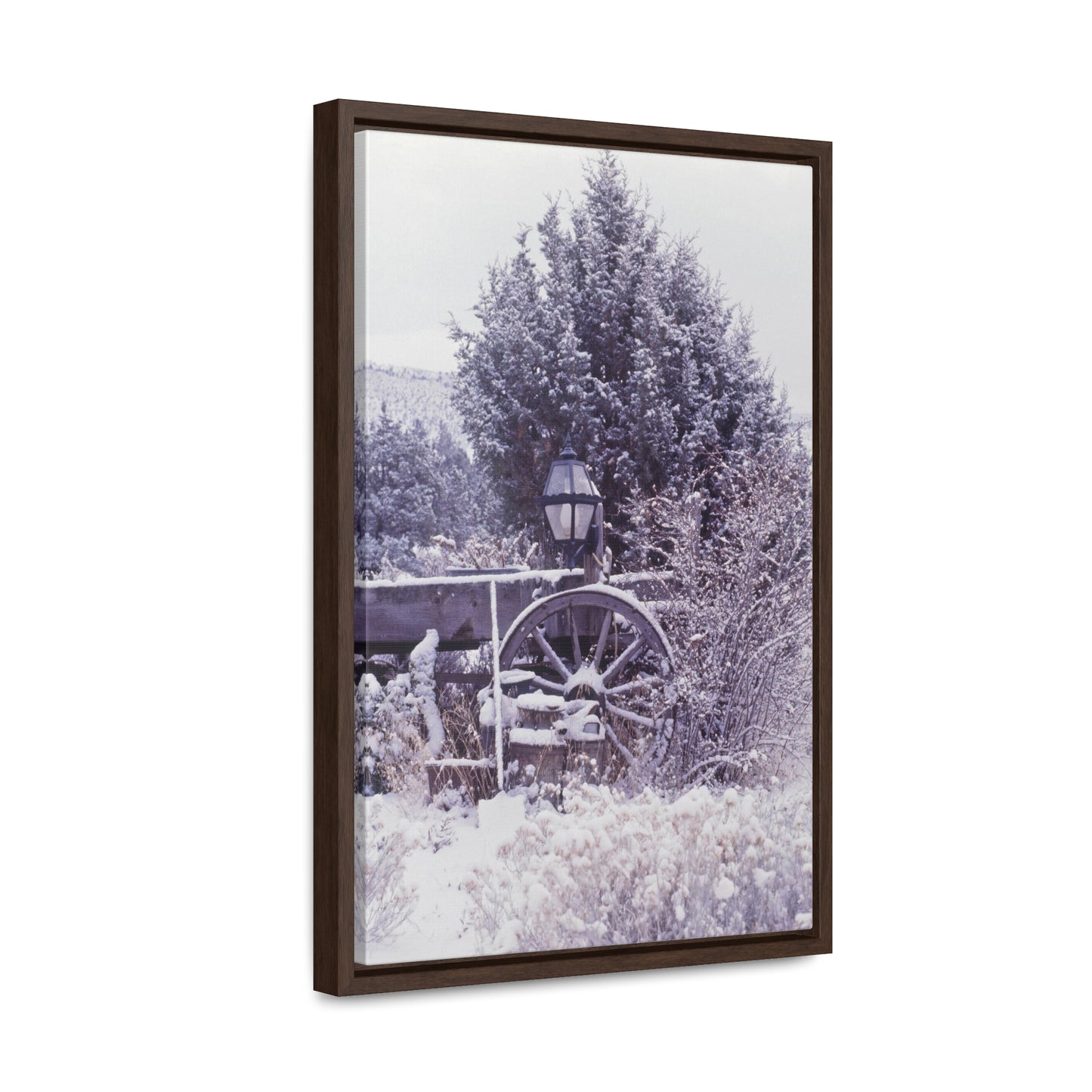 Vintage Winter Wagon Gallery Canvas Wraps Framed