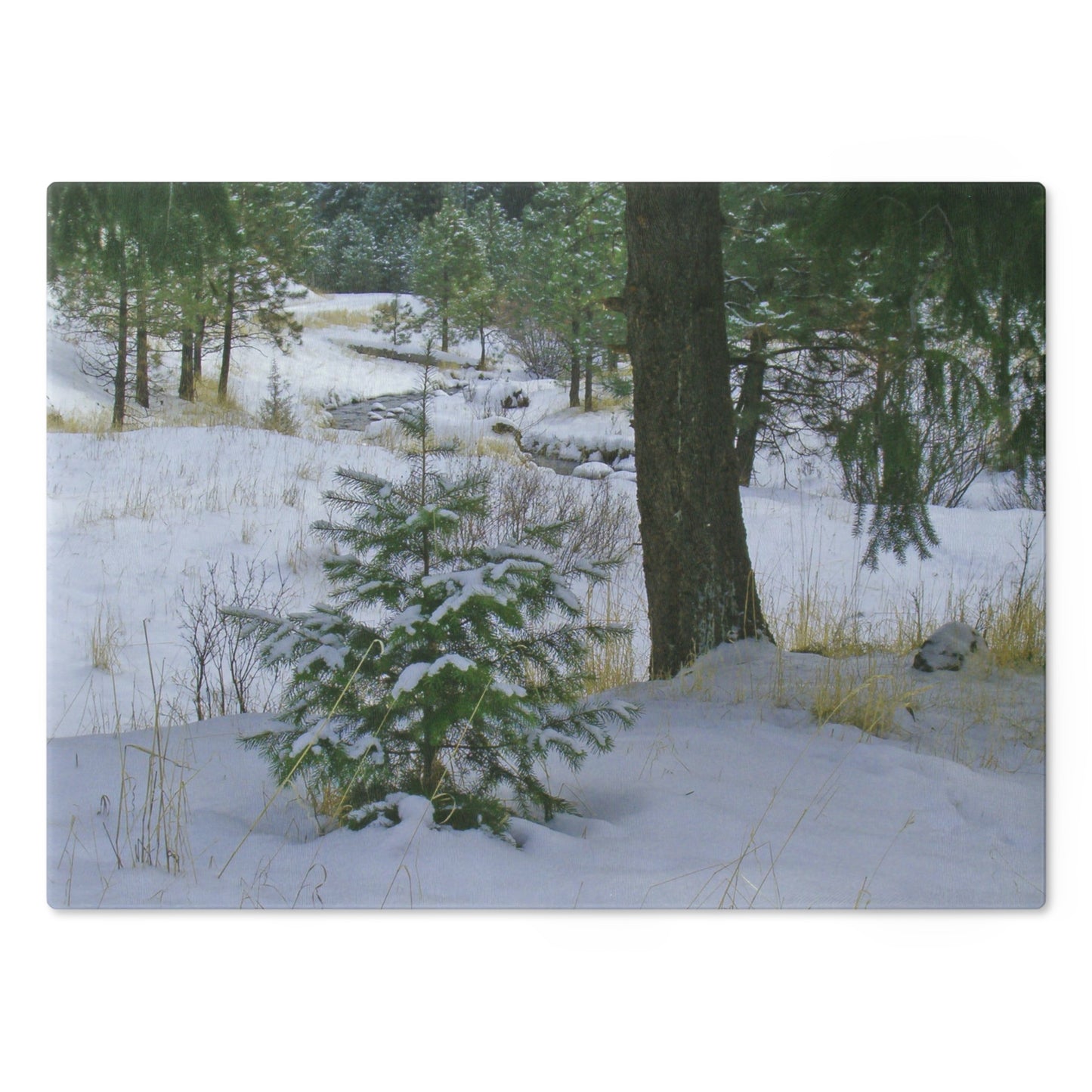 Christmas Tree Creek Cutting Board Dishwasher Safe