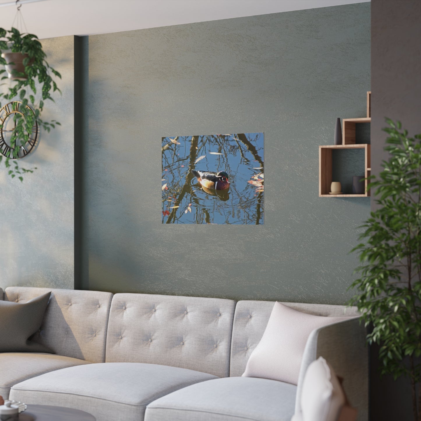 Reflections Wood Duck Satin Posters