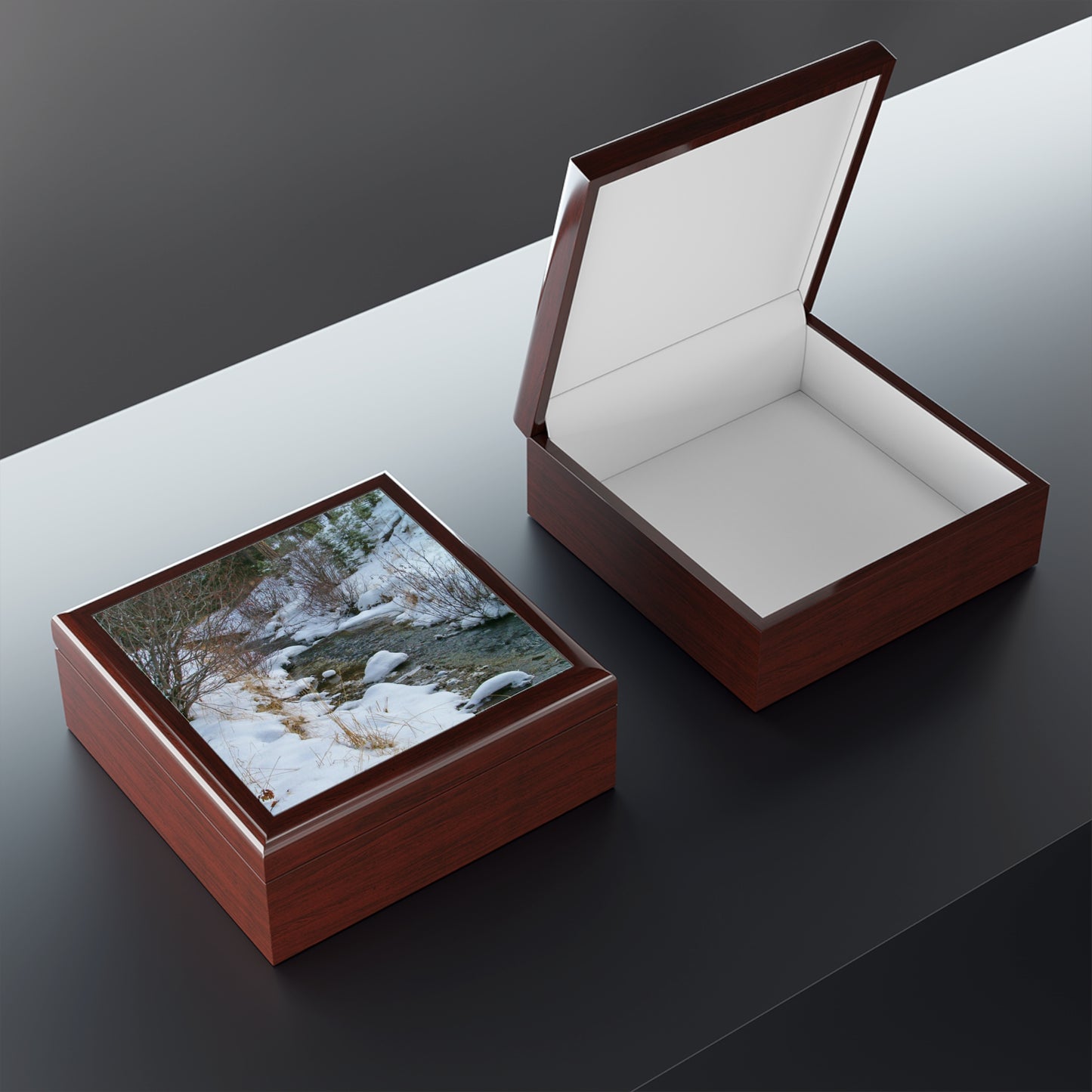 Snowy Creek Jewelry Box ~ 7.24"