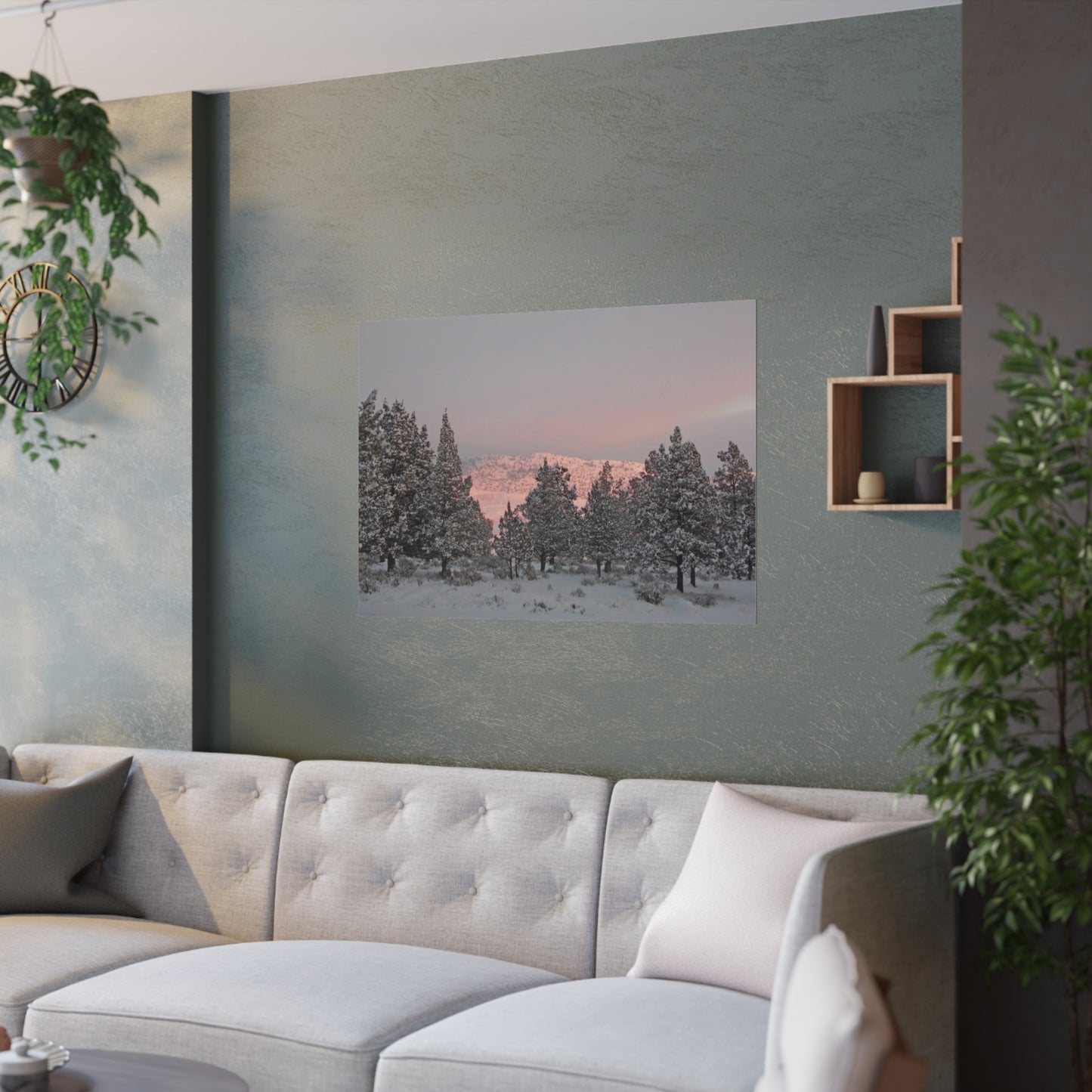 Winter Sunset Satin Posters