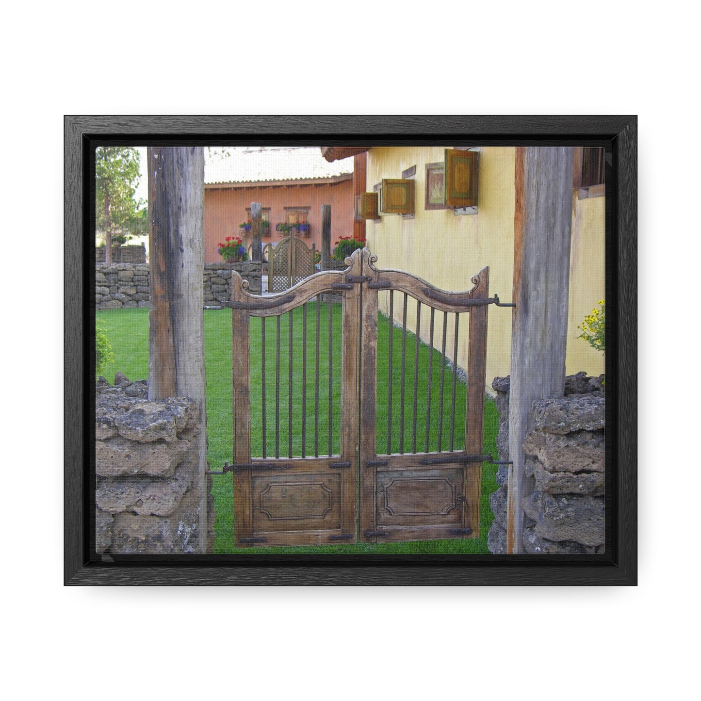 Western Spanish Gates Gallery Canvas Wraps Framed