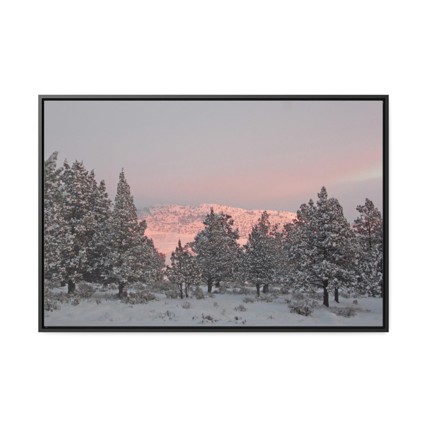 Winter Sunset Gallery Canvas Wraps Framed