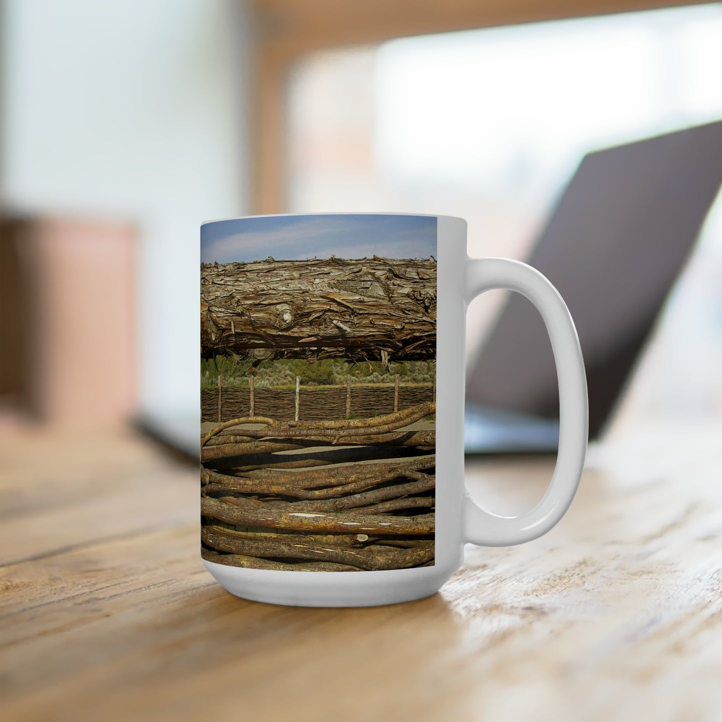 Through The Rails Ceramic Mug 15oz