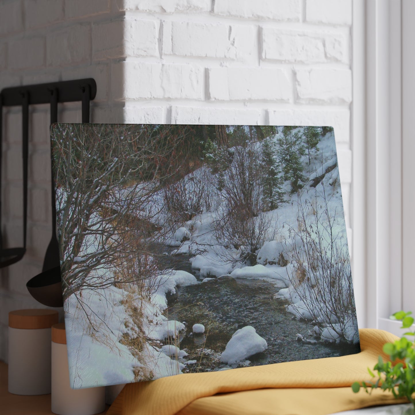 Snowy Creek Glass Cutting Board Hand Wash