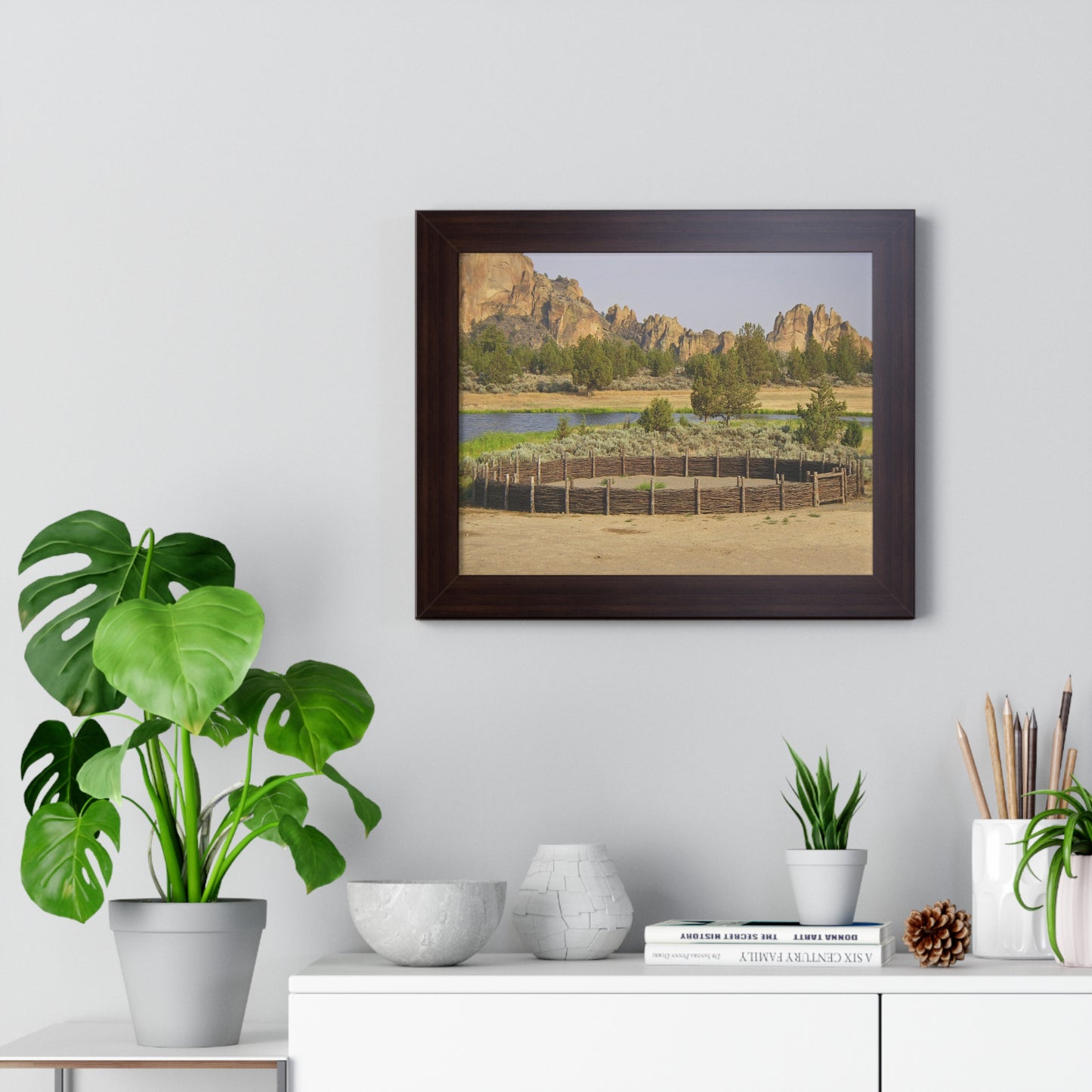 Scenic Round Pen Framed Horizontal Poster