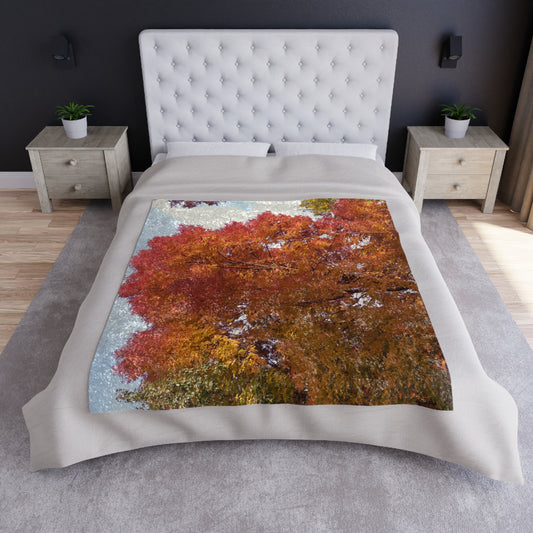 Autumn Radiance Shiny Crushed Velvet Blanket