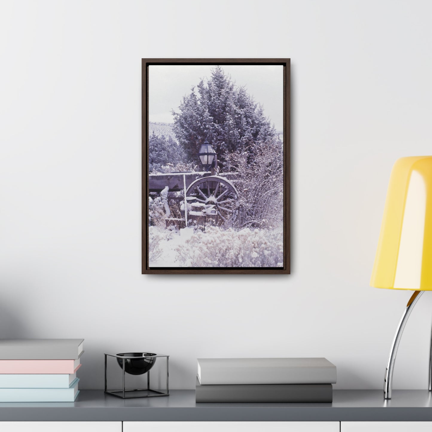 Vintage Winter Wagon Gallery Canvas Wraps Framed