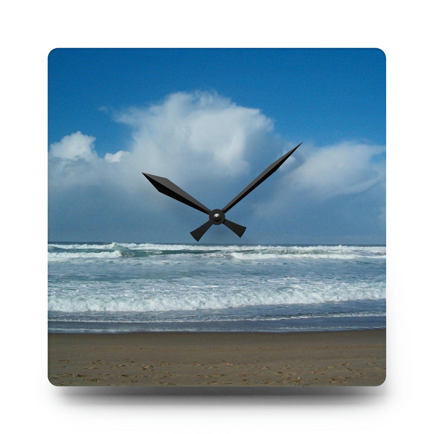 Blue Sky Beach Acrylic Wall Clock