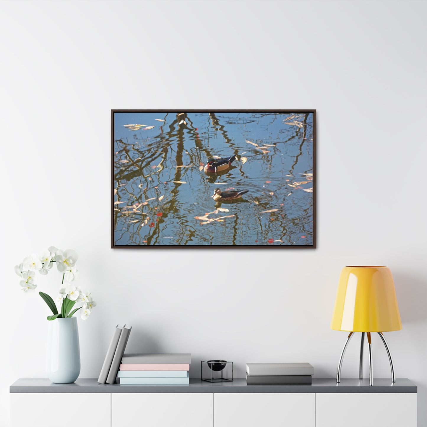 Wood Duck Couple Gallery Canvas Wraps Framed