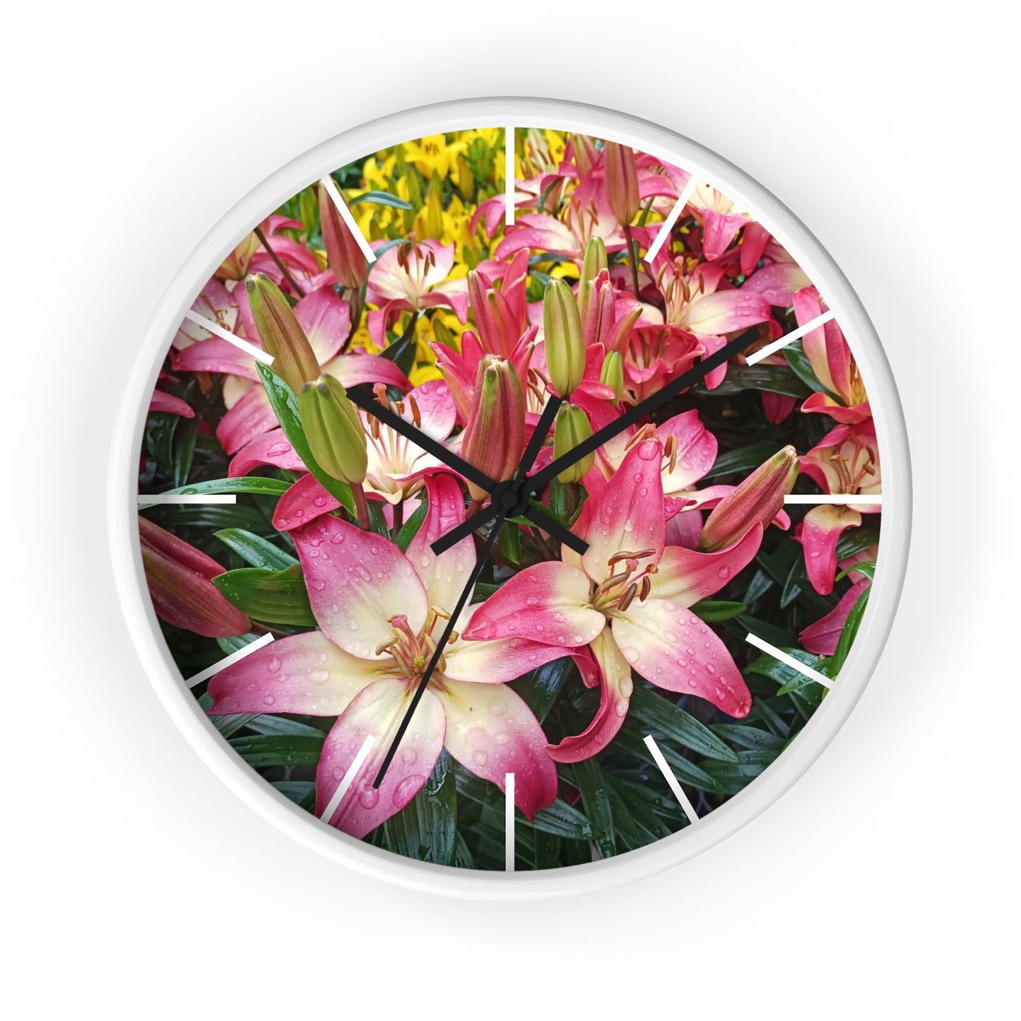 Lovely Lilies Wall Clock