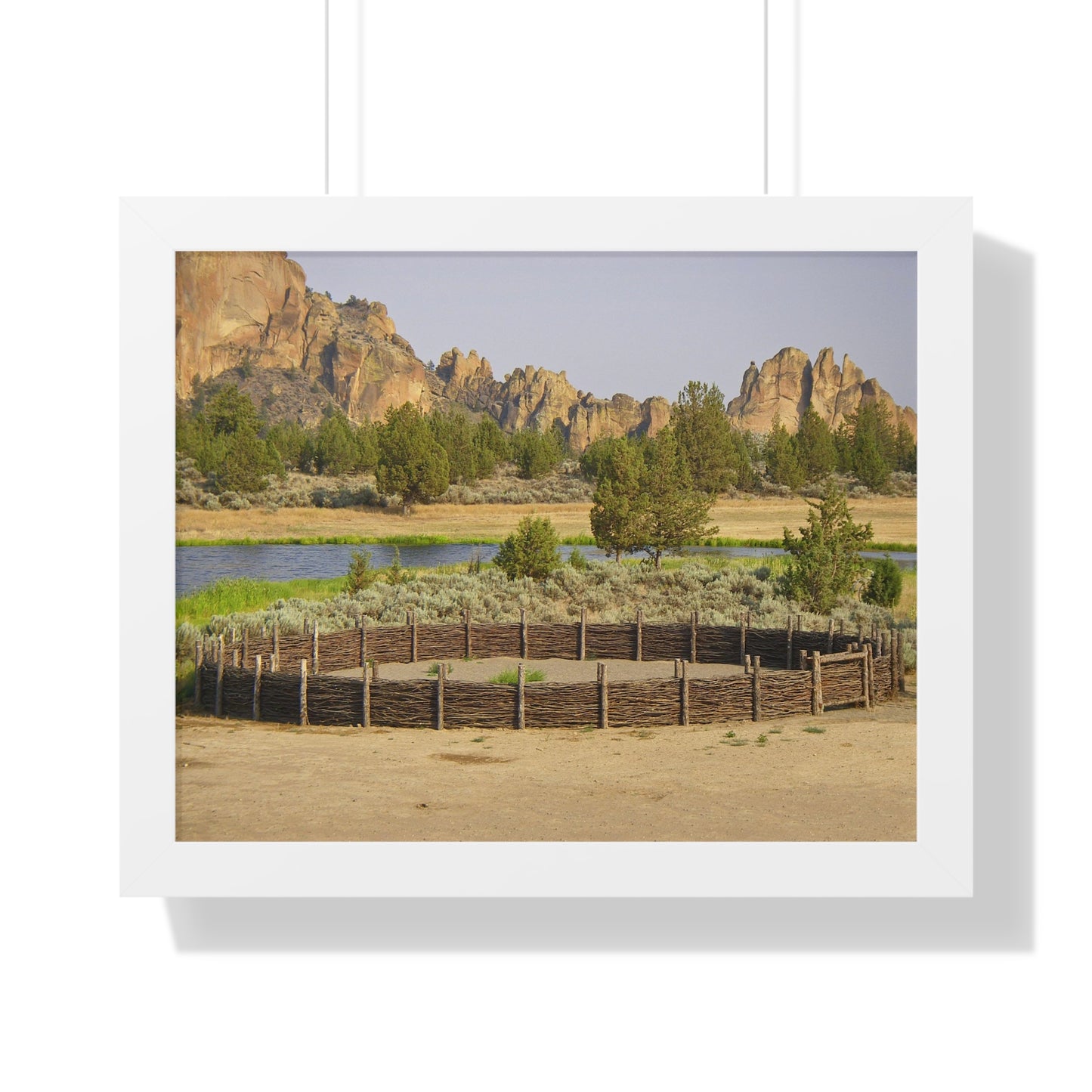 Scenic Round Pen Framed Horizontal Poster