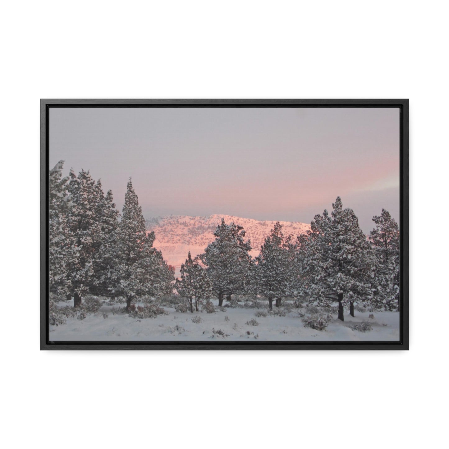 Winter Sunset Gallery Canvas Wraps Framed