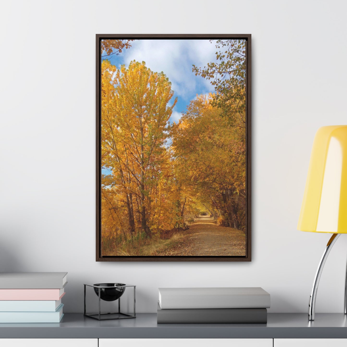 Autumn Trail Gallery Canvas Wraps Framed