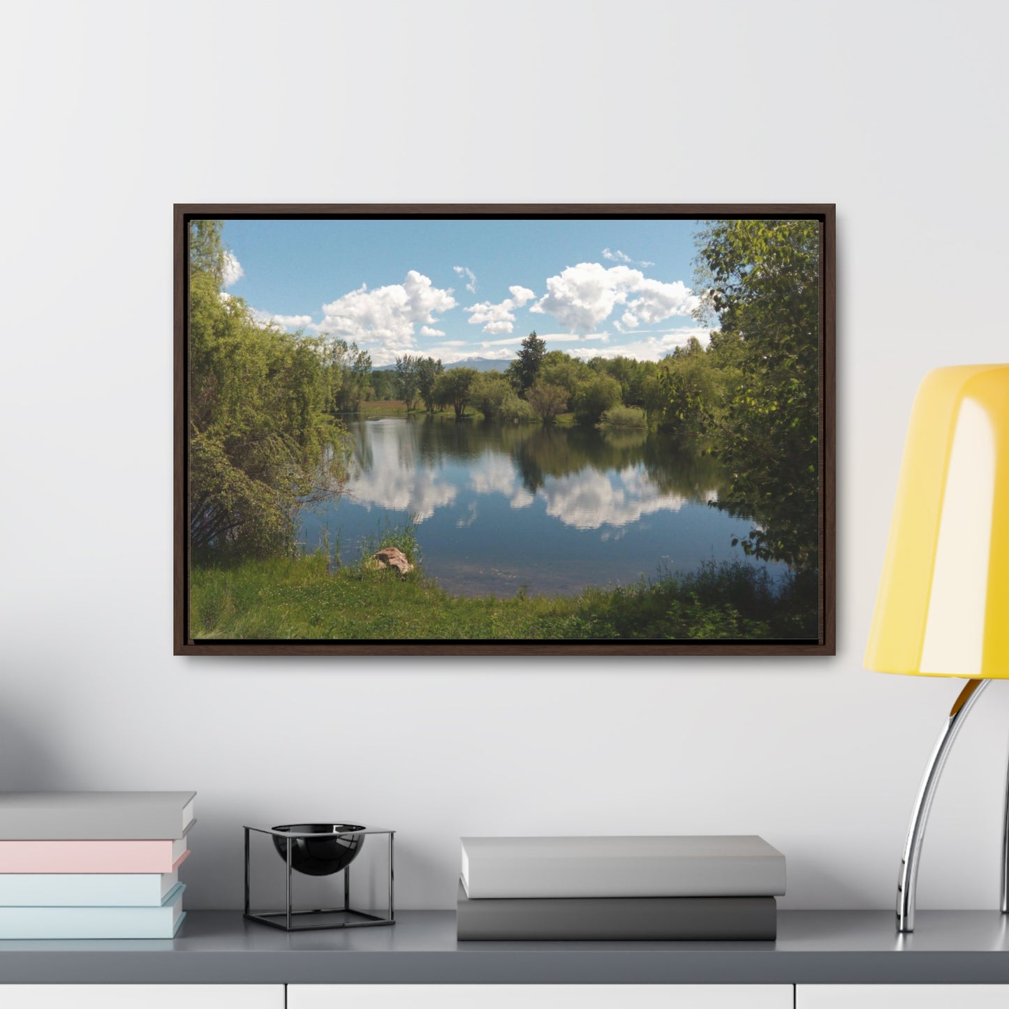 Peaceful Pond Gallery Canvas Wraps Framed