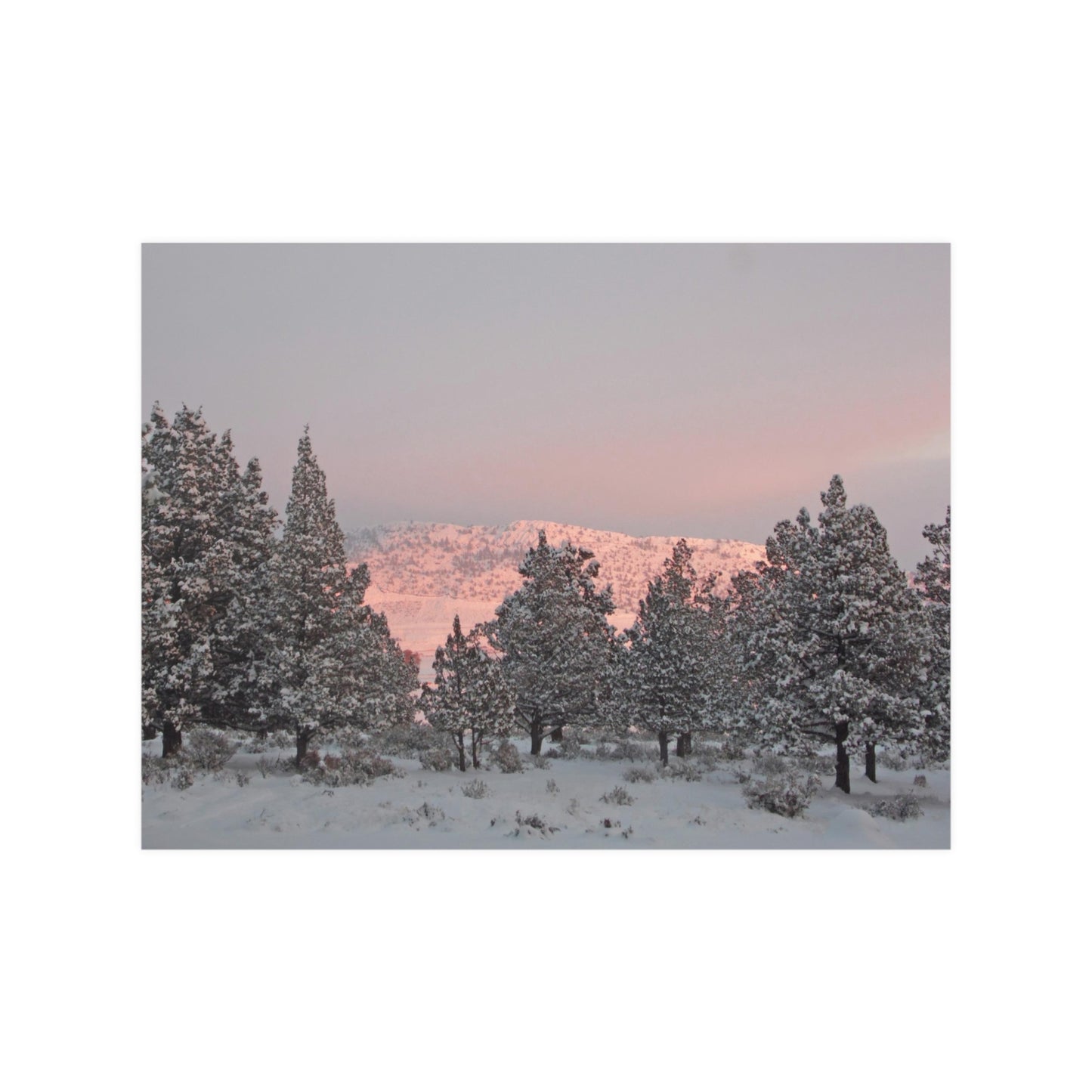 Winter Sunset Satin Posters