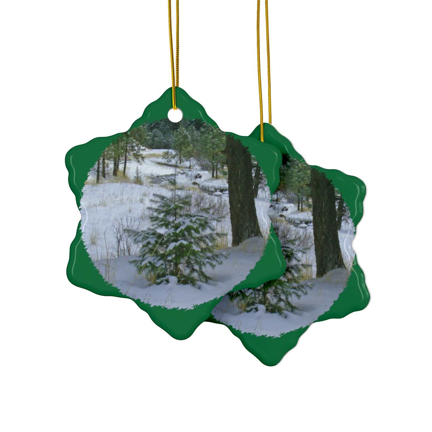 Christmas Tree Creek Ceramic Ornaments