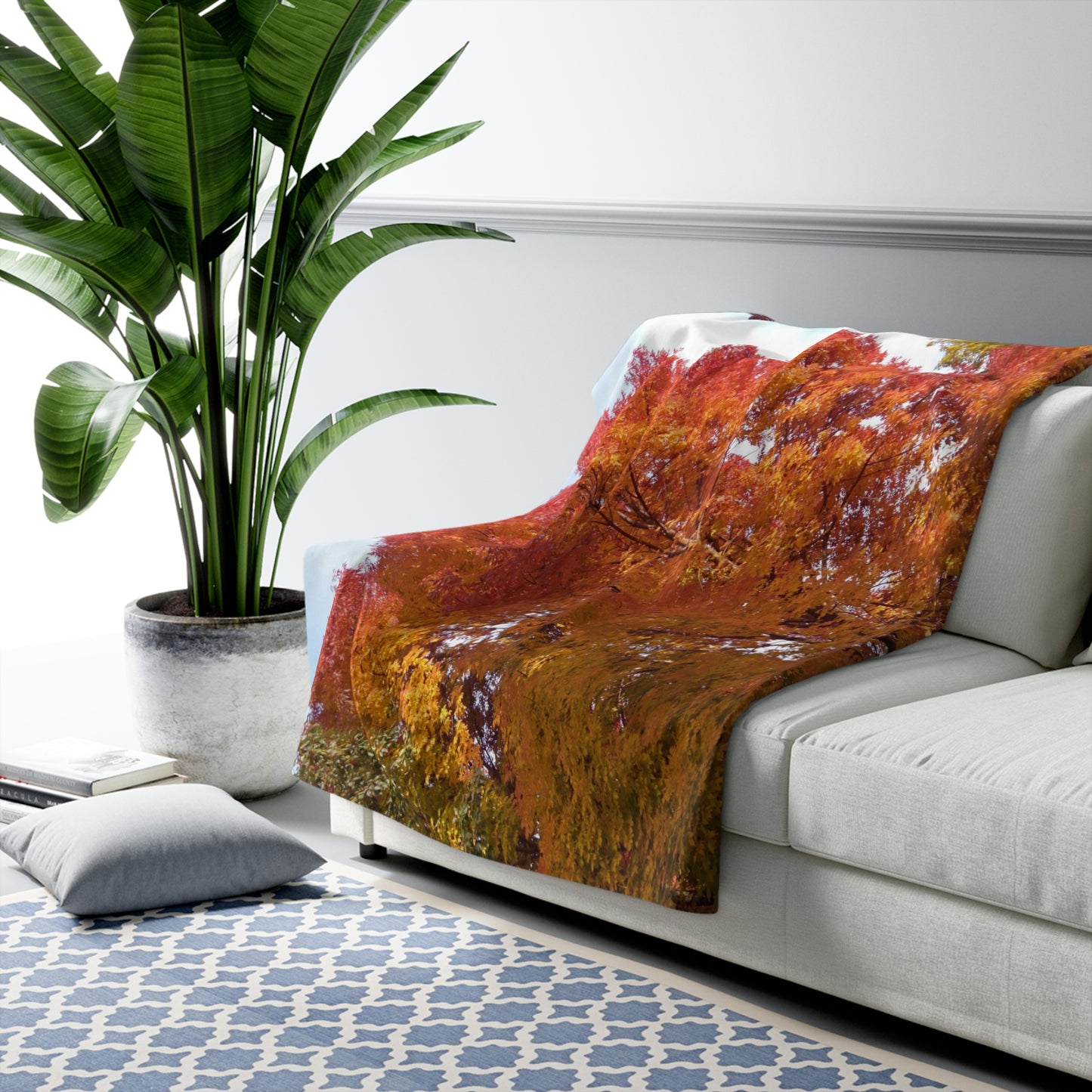 Autumn Radiance Sherpa Fleece Blanket