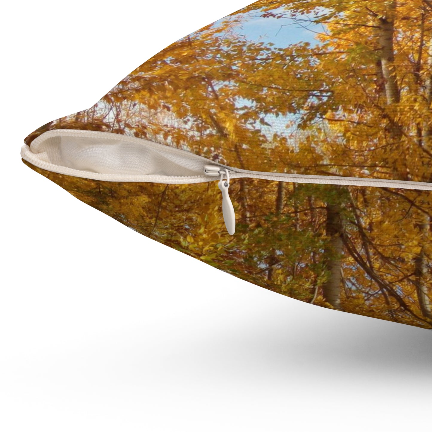Autumn Gold Spun Polyester Square Pillow