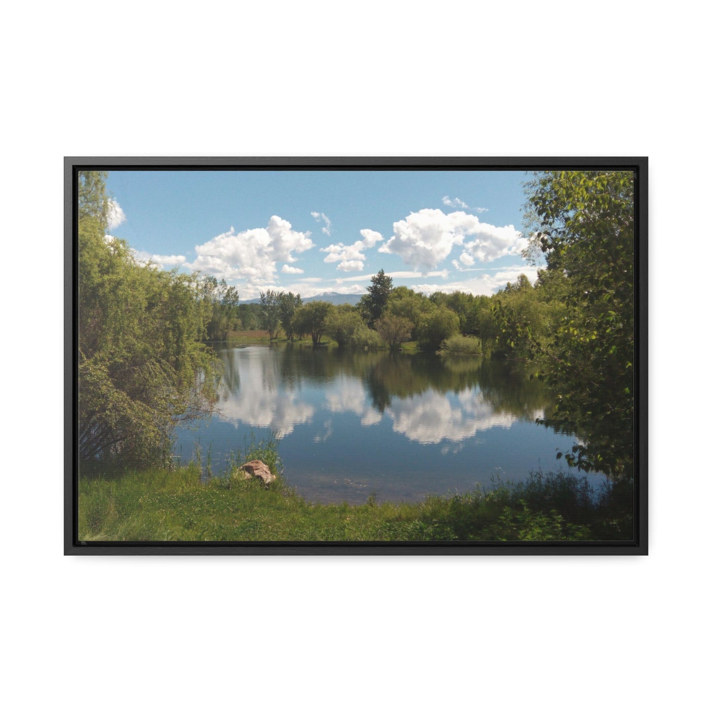 Peaceful Pond Gallery Canvas Wraps Framed