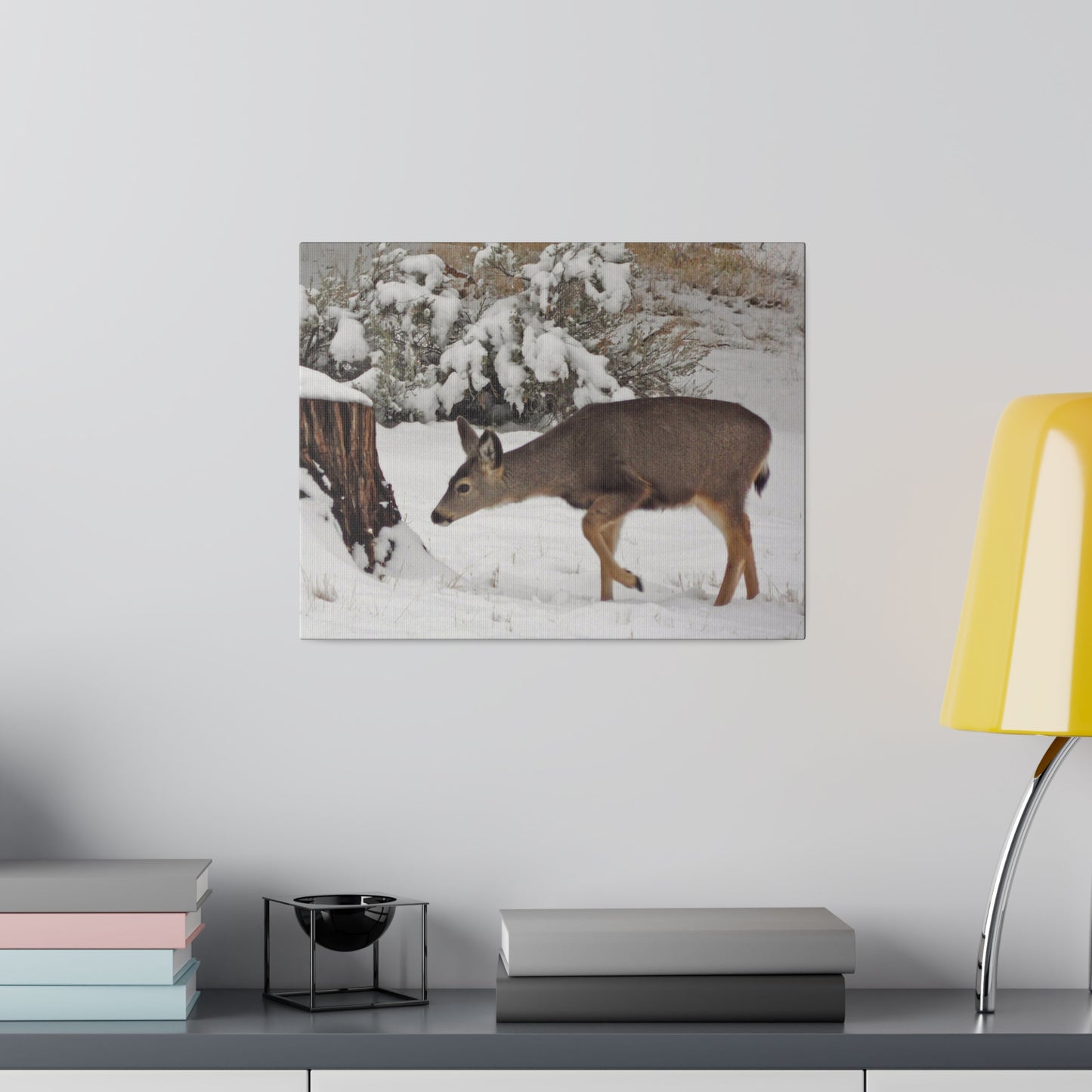 Winter Deer Matte Canvas