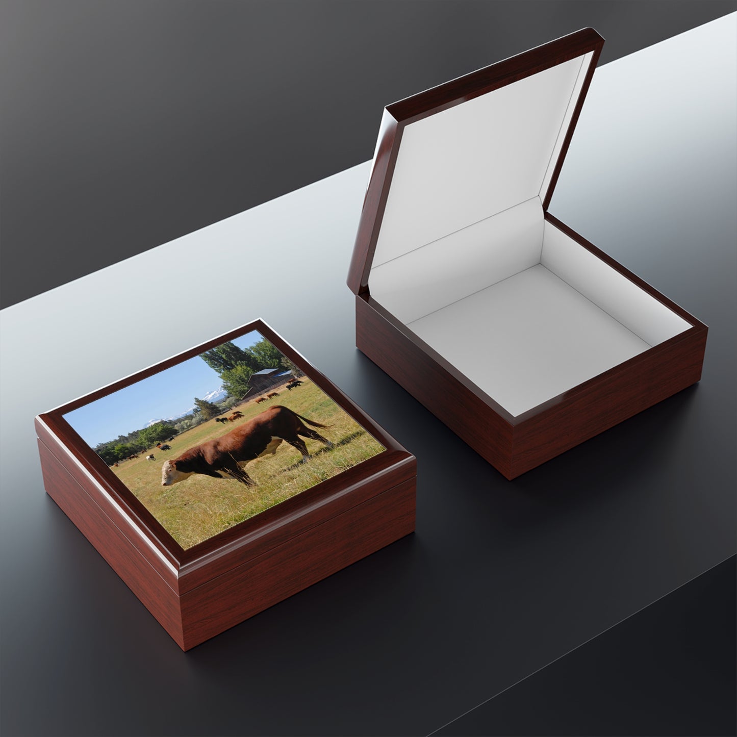 King Of The Pasture Jewelry Box ~ 7.24"